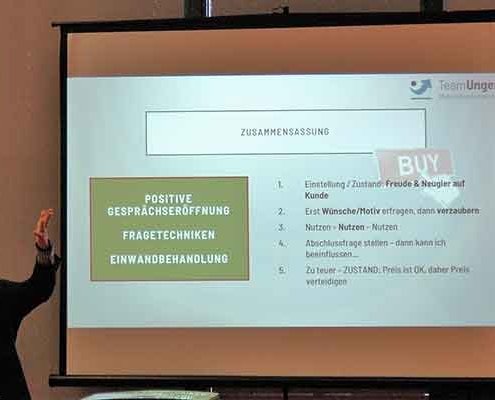 Vertriebstrainer Thomas Unger Vortrag Netzwerktreffen August 2018